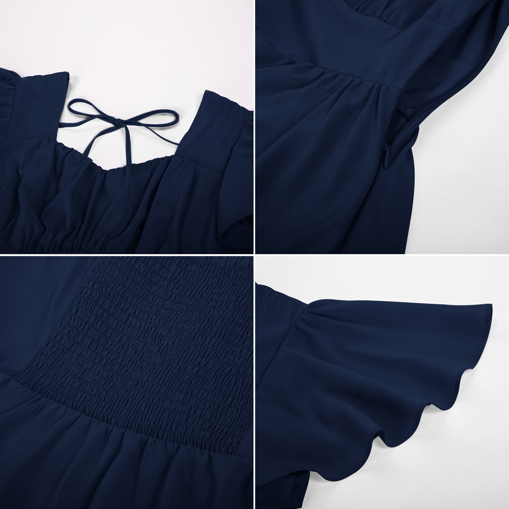 belle poque Vintage Dress 2026 Summer Layered Tiered Ruffle Swing Midi Dress