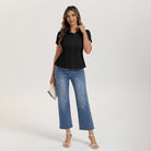 belle poque 2026 Womens Button Down Summer Cute Tops Blouses for Women Dressy Casual