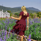 belle poque Vintage Dress 2026 Summer Layered Tiered Ruffle Swing Midi Dress