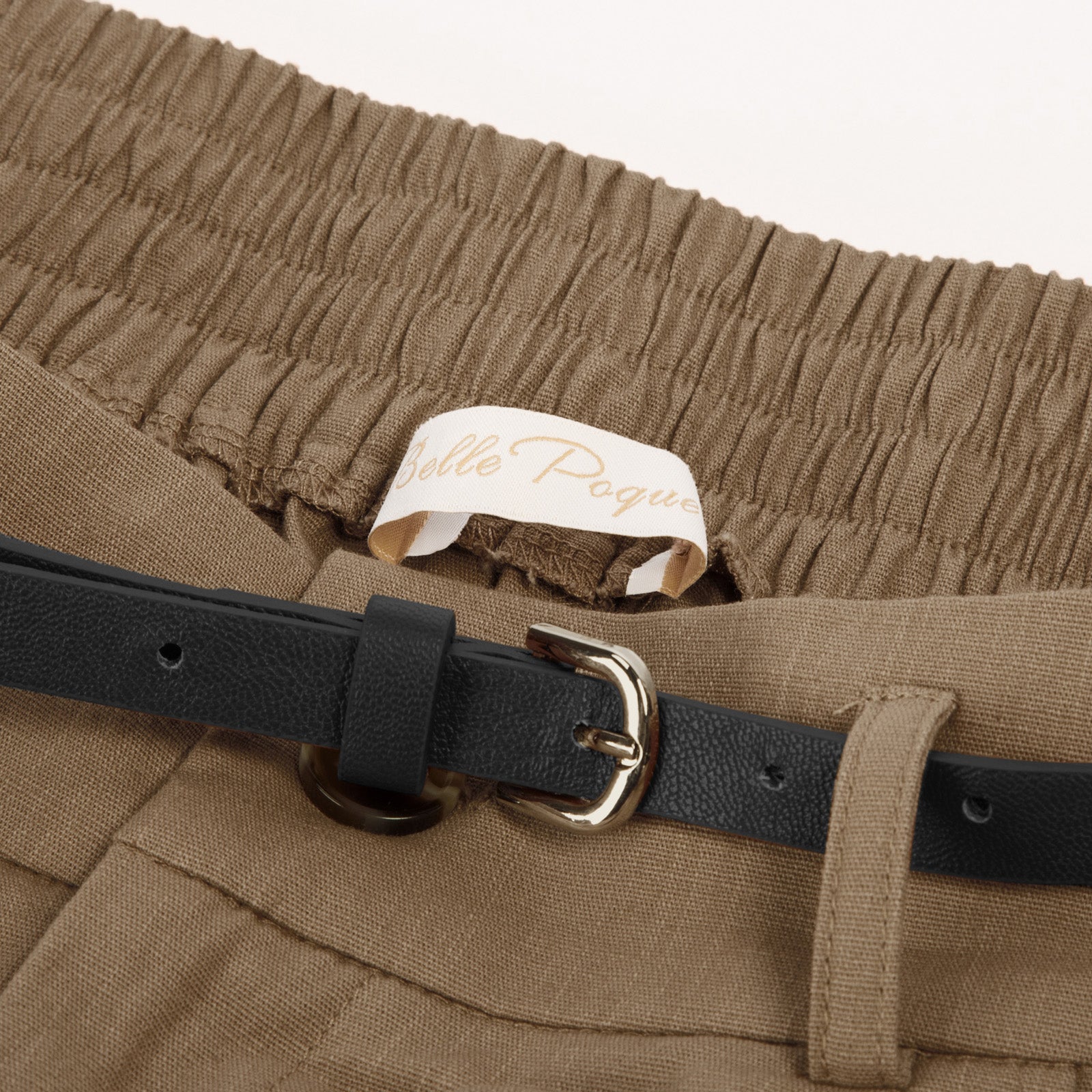 belle poque Women Bermuda Shorts with Pockets & Belts