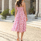 belle poque Floral Dress for Women 2026 Summer Sleeveless Midi A-line Beach Sundresses