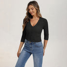 belle poque Women's Lace Cardigan Lightweight 3/4 Sleeve Button Down Cardigans