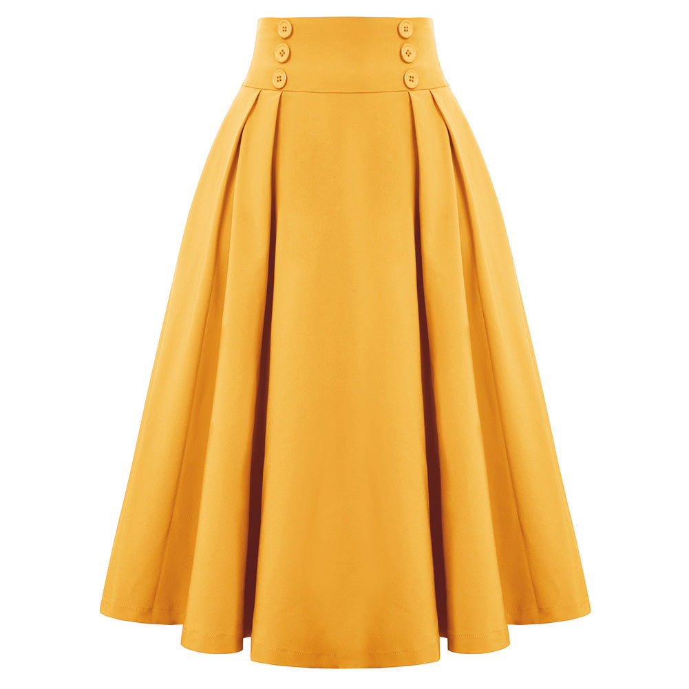 Belle Poque Swing A-Line Skirt with Pockets