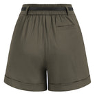 belle poque 2026 Spring Summer Classic Bermuda Short Wide Leg Shorts with Pockets & Belts