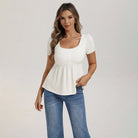 belle poque Women's Cute Tops Babydoll Peplum Top 2026 Casual Shirts