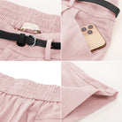 belle poque 2026 Spring Summer Classic Bermuda Short Wide Leg Shorts with Pockets & Belts