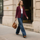 belle poque Vintage Cardigan Sweater Blazer V Neck Shawl Lapel Collar with Pockets