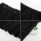 belle poque Women Vintage Swing Skirt Elastic Waist Mid-Calf Length A-Line Skirt