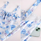 belle poque 2026 Womens Summer Dresses Floral Corset Dress Tie Front Cottagecore Dress