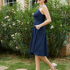 belle poque 2026 Summer Dresses for Women Midi Sun Dress Cute Date Casual Dress with Pockets