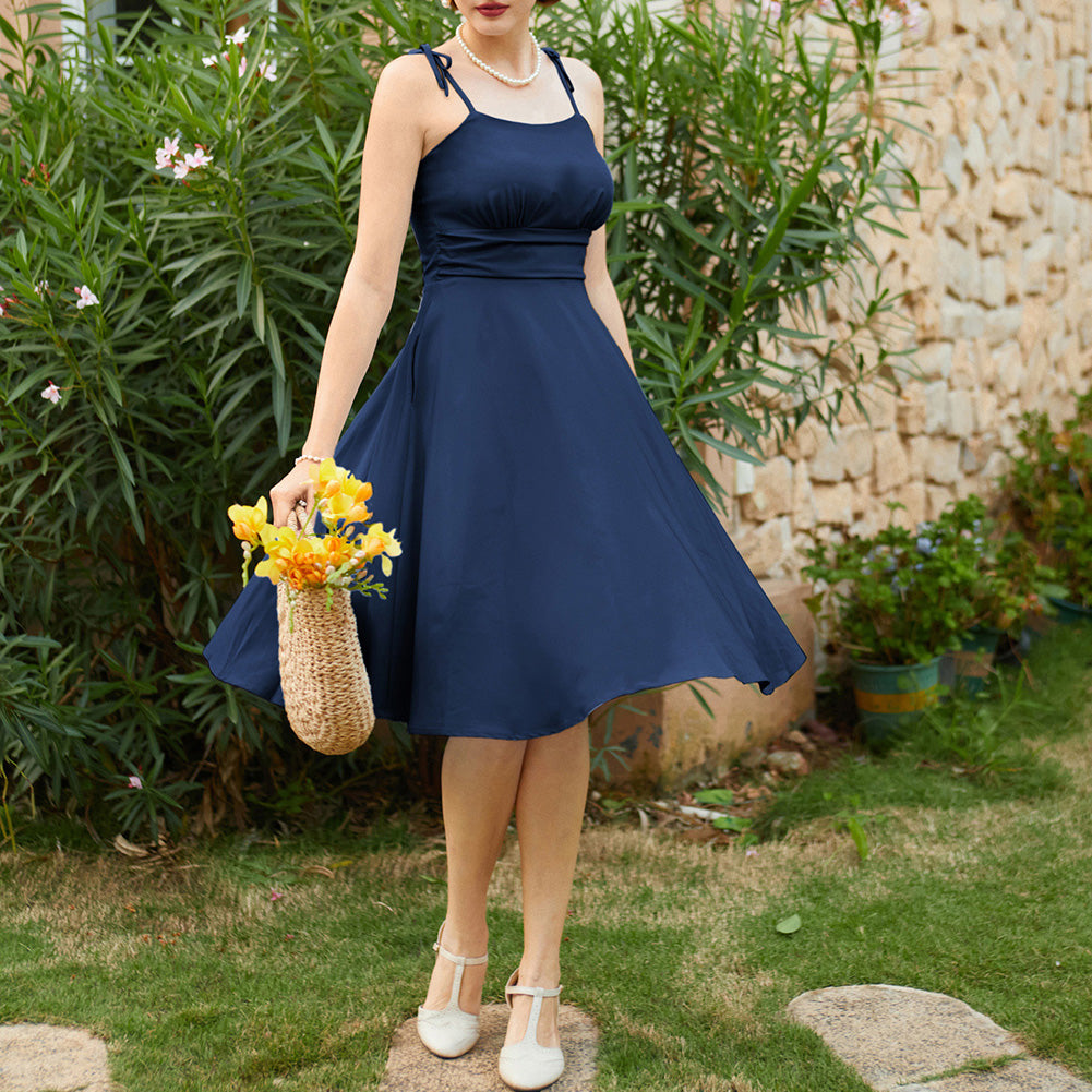 belle poque 2026 Summer Dresses for Women Midi Sun Dress Cute Date Casual Dress with Pockets