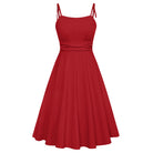 belle poque 2026 Summer Dresses for Women Midi Sun Dress Cute Date Casual Dress with Pockets Red