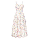 belle poque Long Fairy Dress with Ruffle Trim Empire Waist Dress for Women Summer White