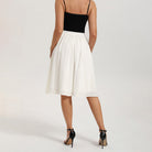 belle poque 2026 Women Spring Vintage Chiffon Skirt Below Knee Flared A-Line Skirt