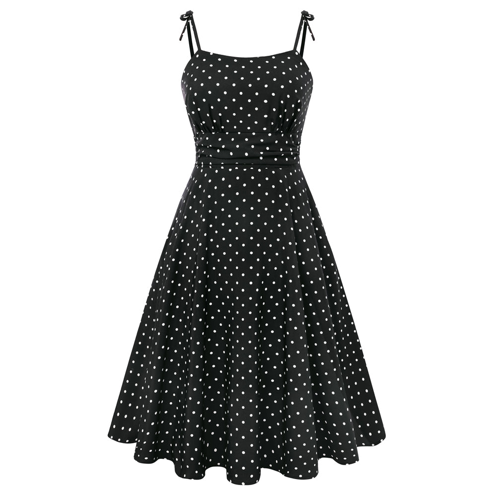 belle poque 2026 Summer Dresses for Women Midi Sun Dress Cute Date Casual Dress with Pockets Polka Dots