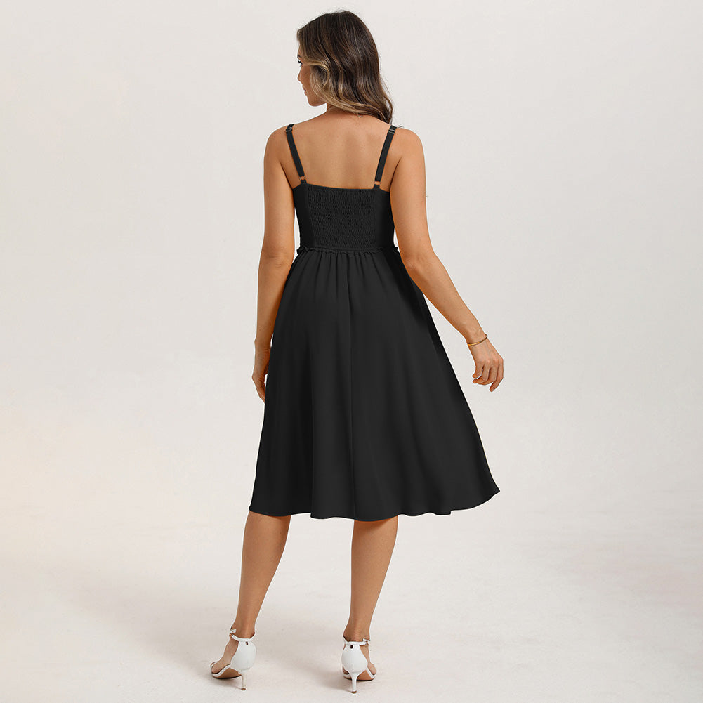 belle poque Summer Dress for Women 2026 Sleeveless Sundress Flowy Wedding Guest Dresses