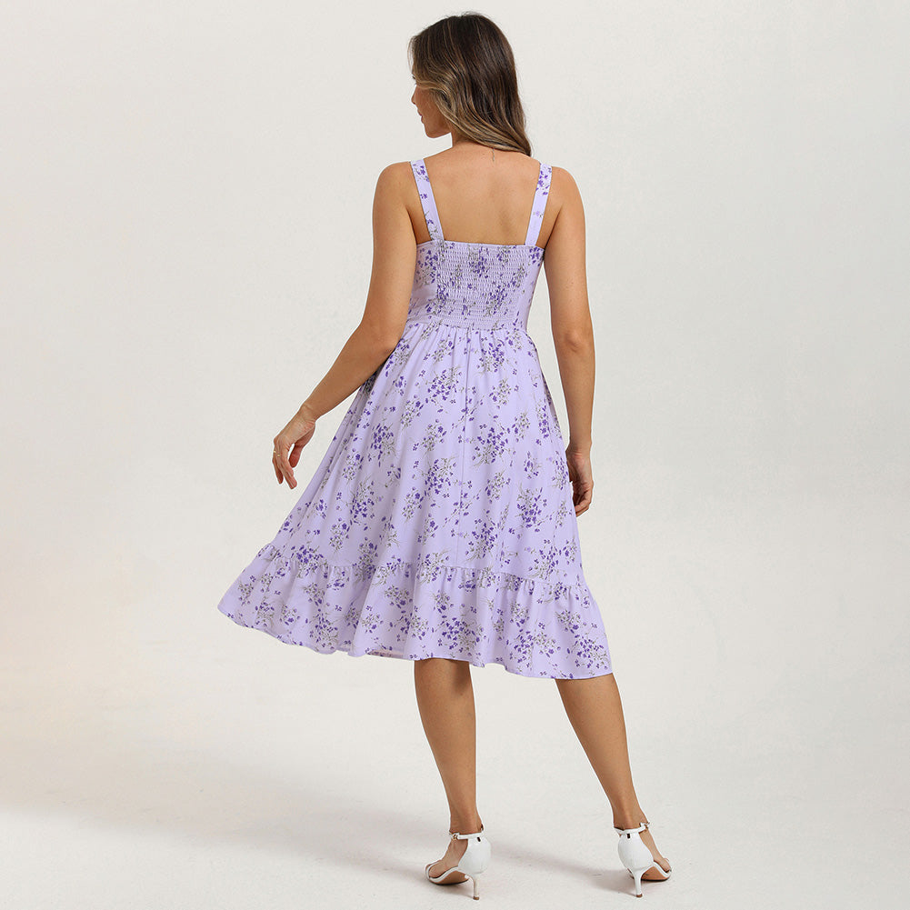 belle poque Wedding Guest Dress for Women 2026 Flowy Sundress with Pockets