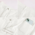 belle poque Women's Straight Leg Jeans Mid Rise Wide Leg Denim Pants with Pockets