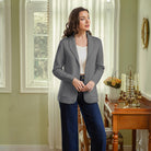 belle poque Vintage Cardigan Sweater Blazer V Neck Shawl Lapel Collar with Pockets