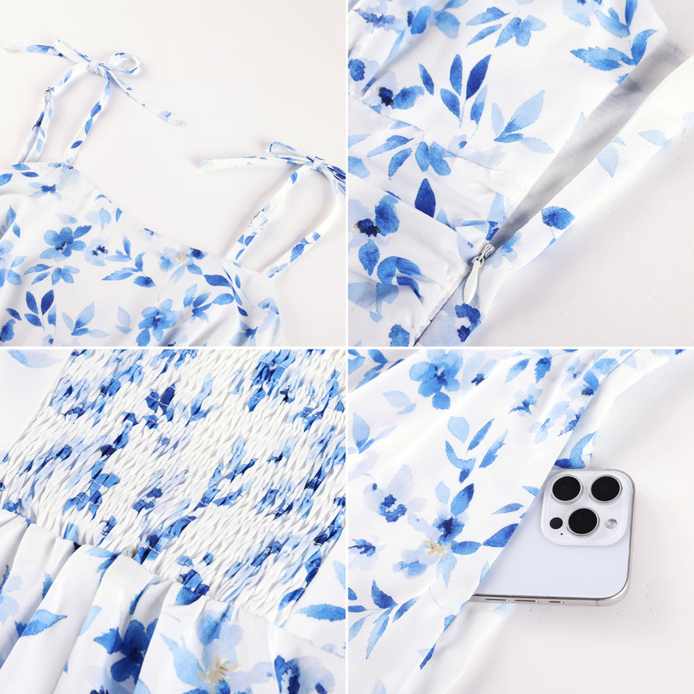 belle poque 2026 Summer Dresses for Women Midi Sun Dress Cute Date Casual Dress with Pockets