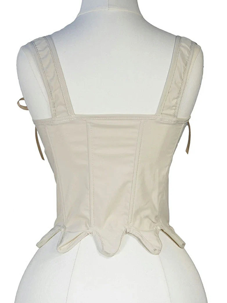 belle poque Victoria Stretch Twill Cotton Herringbone Corset Tops