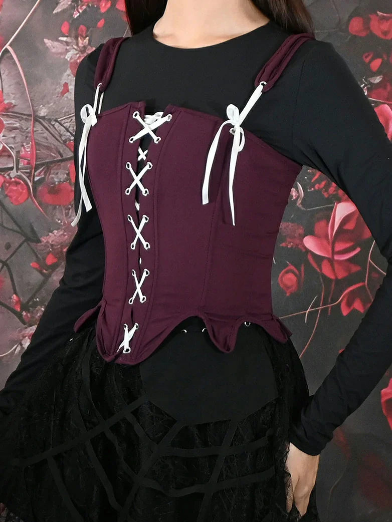 belle poque Victoria Stretch Twill Cotton Herringbone Corset Tops