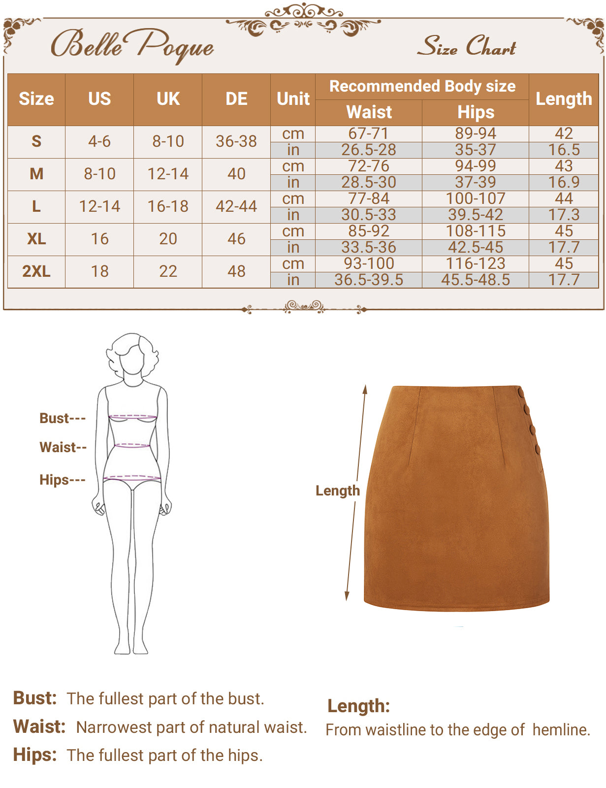 belle poque Women Mini Skirt Bodycon Mini Skirt Suede Skirts with Botton