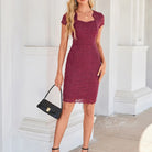 belle poque Cocktail Dress for Women Lace Dress for Wedding Guest Business Casual Dresses