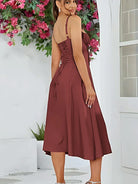 belle poque 2025 Ruched Bust Split Thigh Cami Sundress