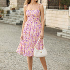 belle poque Floral Dress for Women Midi Sundress 2026 Summer Spring Casual Dresses with Pockets