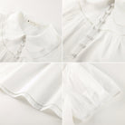 belle poque 2026 Puff Sleeve Cotton Blouses for Women Peter Pan Collar Dressy Work Shirts