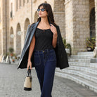 belle poque 2026 Summer Women's Tie Front Spaghetti Strap Top Sexy Cutout Crop Tank Top