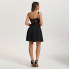 belle poque Valentine's Day Hot Sale🔥 Women's Dress with Pockets Short Bow Cocktail Party Dresses