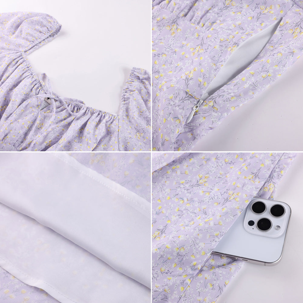 belle poque 2026 Spring Summer Sundress Vintage Cottagecore Dress with Pocket