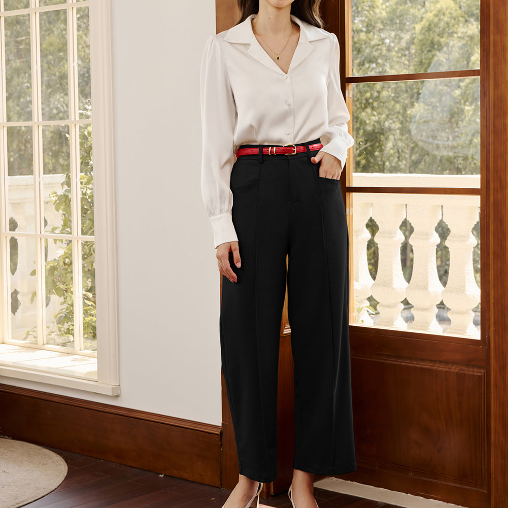 belle poque Women 2pcs Classic Buckle Waist Belt Ladies Polyurethane Leather Narrow Belt