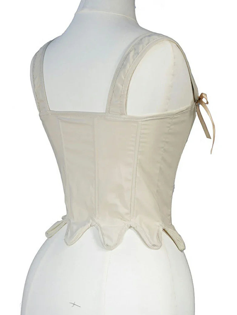belle poque Victoria Stretch Twill Cotton Herringbone Corset Tops