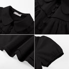 belle poque 2026 Puff Sleeve Cotton Blouses for Women Peter Pan Collar Dressy Work Shirts
