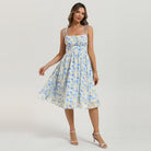 belle poque Floral Dress for Women Midi Sundress 2026 Summer Spring Casual Dresses with Pockets