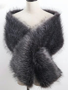 belle poque Winter Soft Faux Fur Thick Shawl/Coats for Women 3 165CM*30CM
