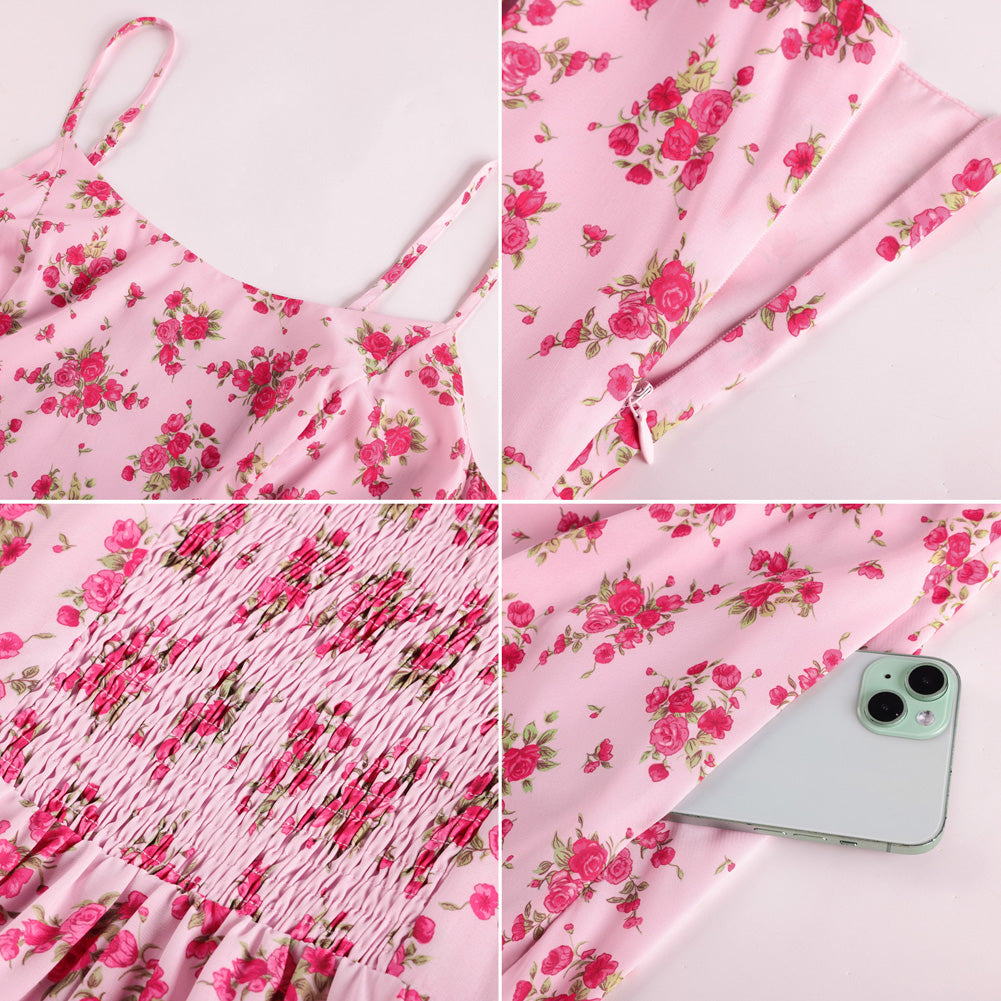 belle poque Floral Dress for Women 2026 Summer Sleeveless Midi A-line Beach Sundresses