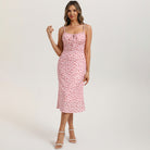 belle poque Women Vintage Mermaid Dress Tie Square Neck Bodycon Dress