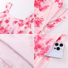 belle poque Women's Floral Midi Sundress with Pockets Spring Summer Dresses for Wedding Guest