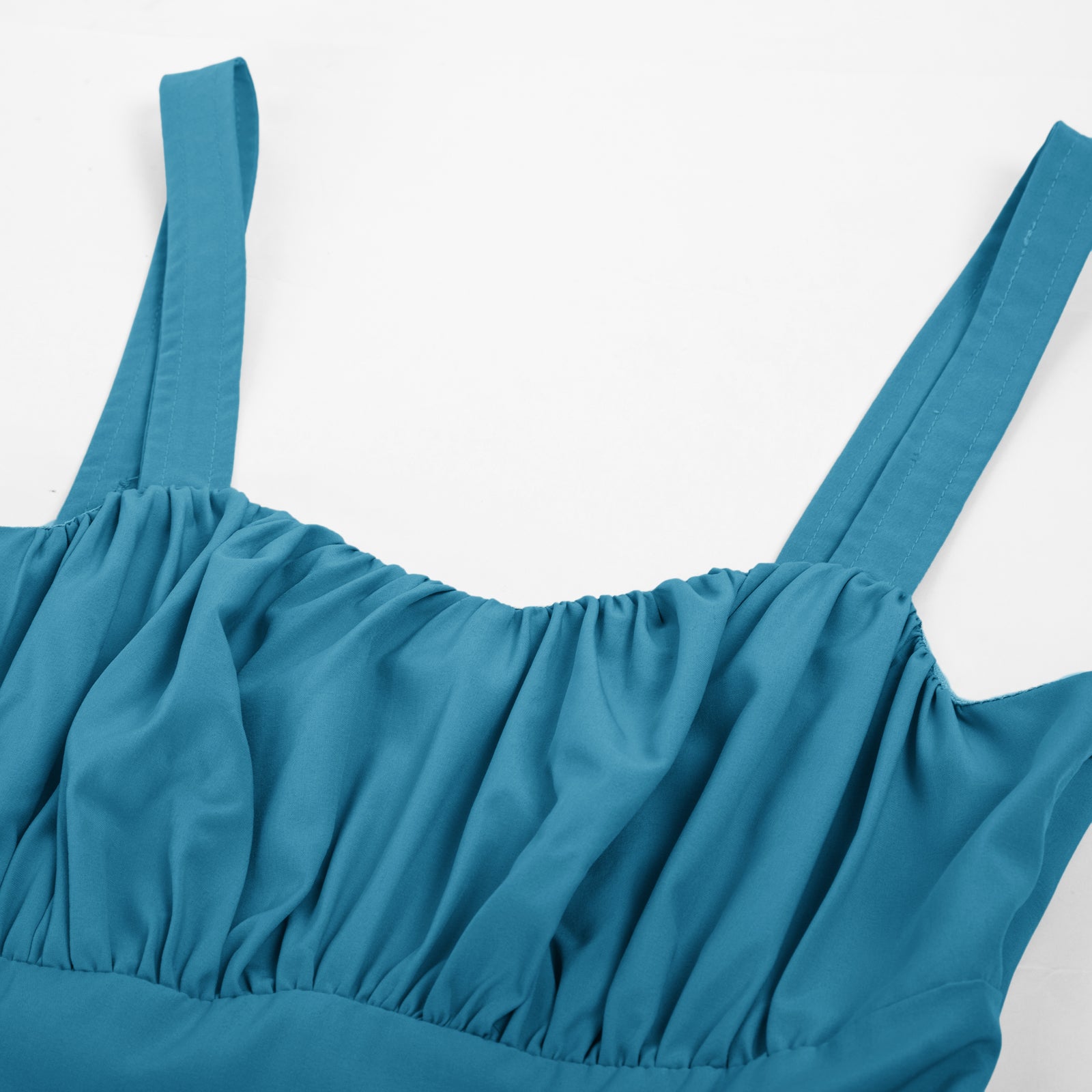 belle poque Vintage Two-Way Defined Waist Dress Ruched Bodice Flared A-Line Dress