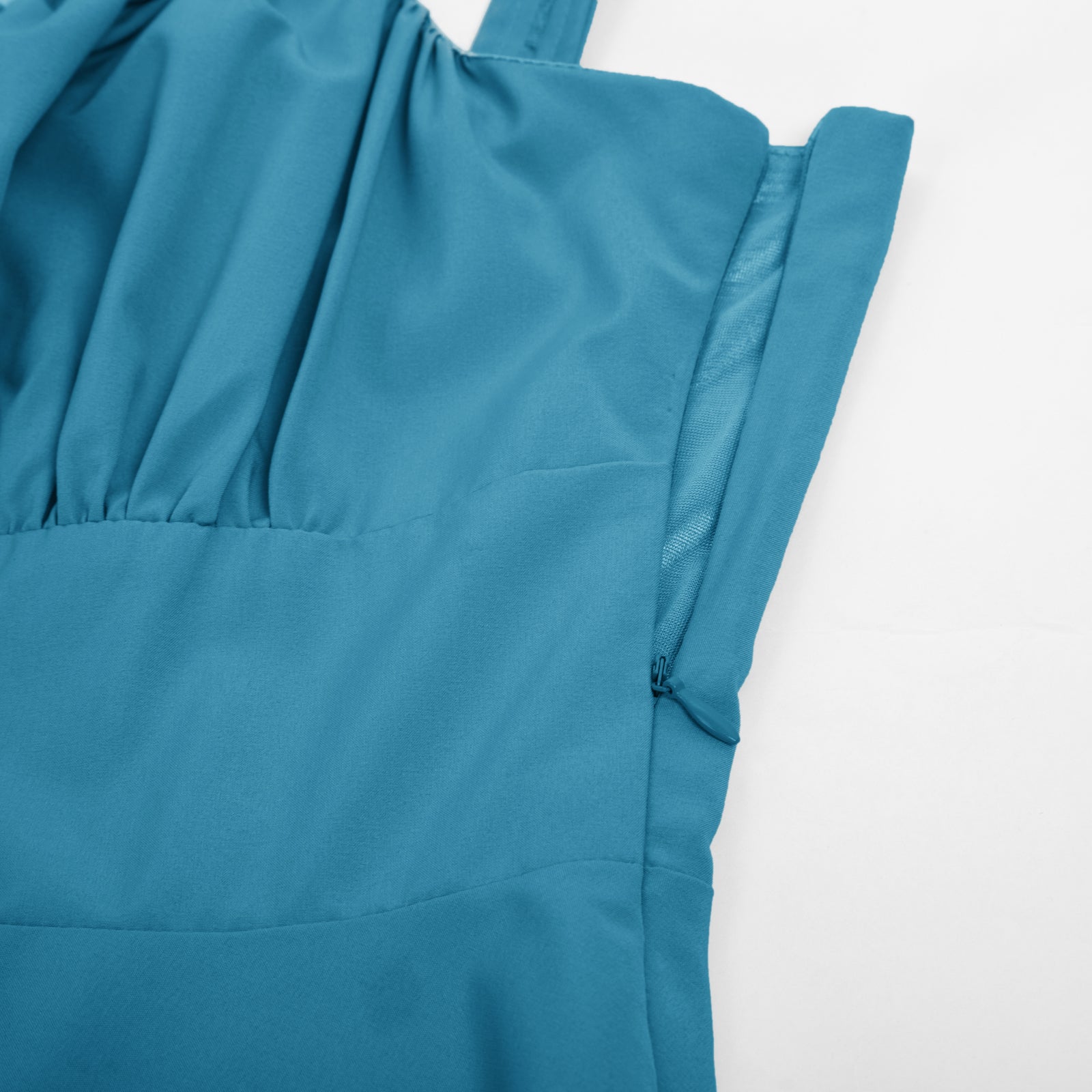 belle poque Vintage Two-Way Defined Waist Dress Ruched Bodice Flared A-Line Dress