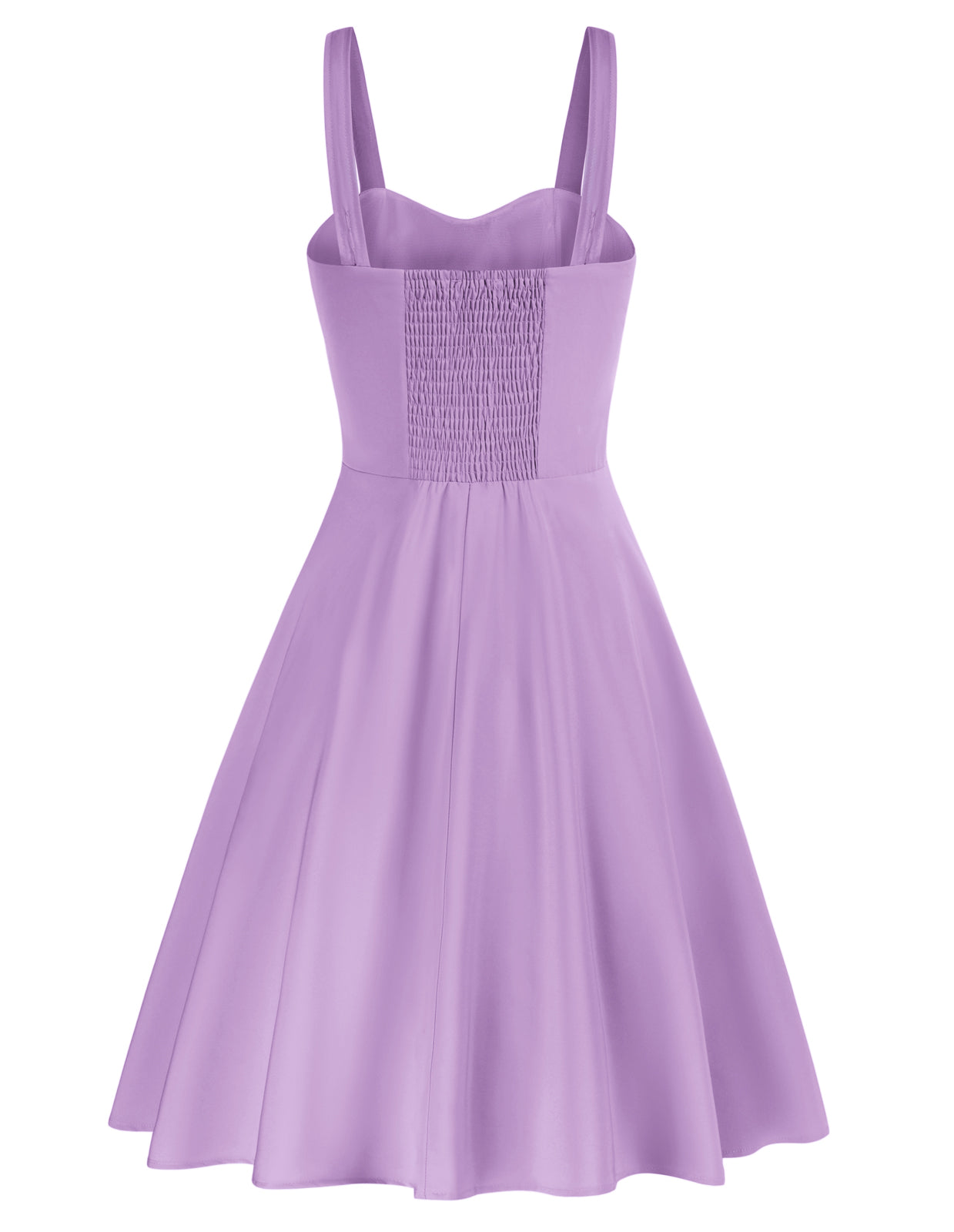 belle poque Vintage Two-Way Defined Waist Dress Ruched Bodice Flared A-Line Dress