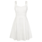 belle poque Valentine's Day Hot Sale🔥 Women's Dress with Pockets Short Bow Cocktail Party Dresses White