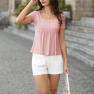 belle poque Women's Cute Tops Babydoll Peplum Top 2026 Casual Shirts