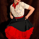 belle poque Belle Poque Women's Vintage A-Line Skirt with Slit Hem