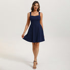 belle poque Valentine's Day Hot Sale🔥 Women's Dress with Pockets Short Bow Cocktail Party Dresses