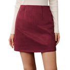 belle poque Women Mini Skirt Bodycon Mini Skirt Suede Skirts with Botton